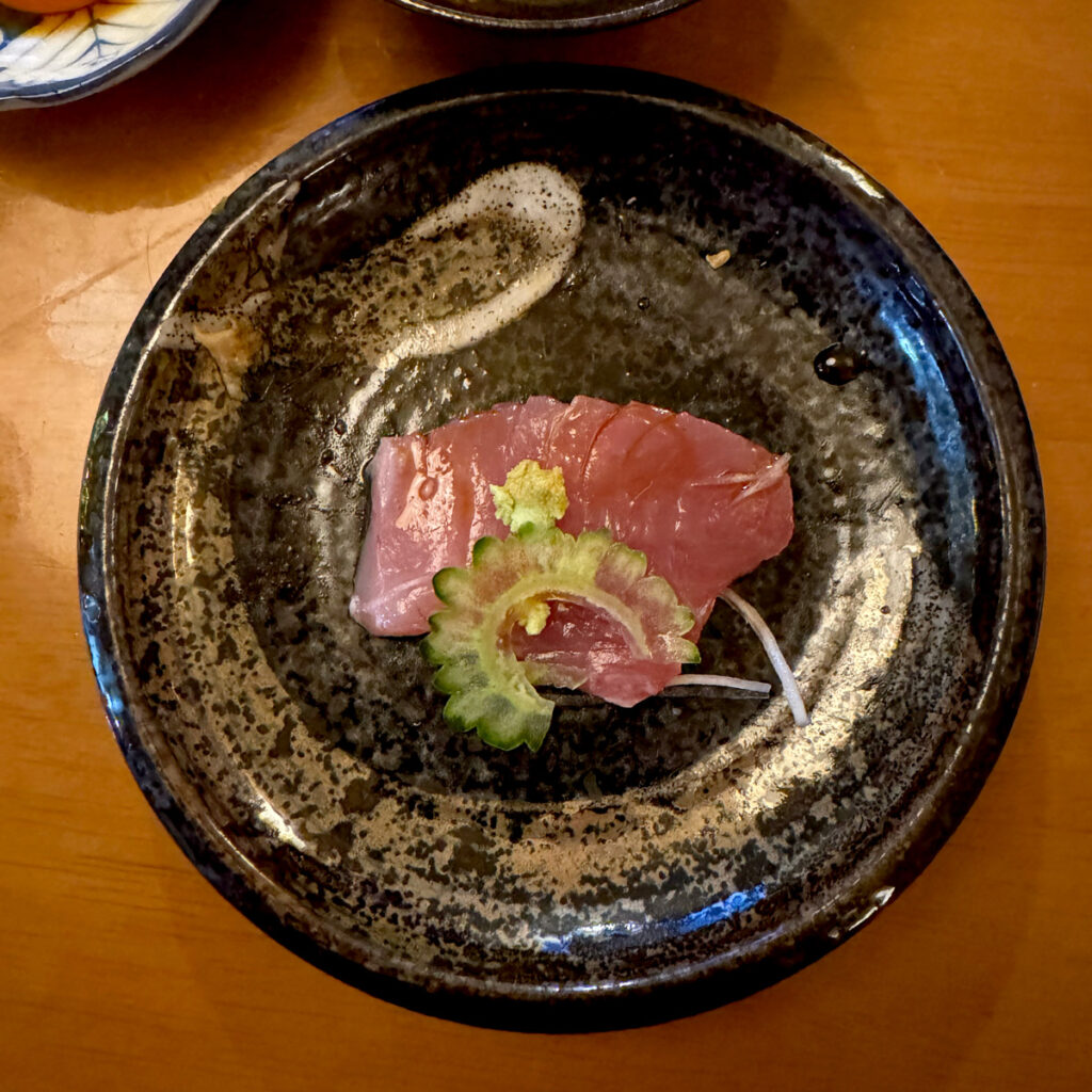 刺身とゴーヤ